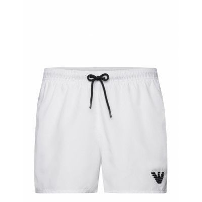 Mens Woven Boxer Badshorts Vit Emporio Armani