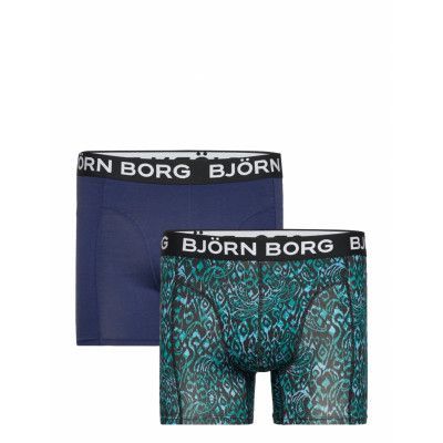 Bamboo Cotton Blend Boxer 2P Boxerkalsonger Grön Björn Borg