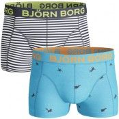 Björn Borg - 2-pack scuba diver short shorts - Stripes/Blue/Orange
