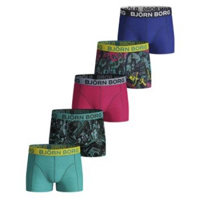 Björn Borg 5-pack Eiffel and Street Art Shorts For Boys * Fri Frakt * * Kampanj *