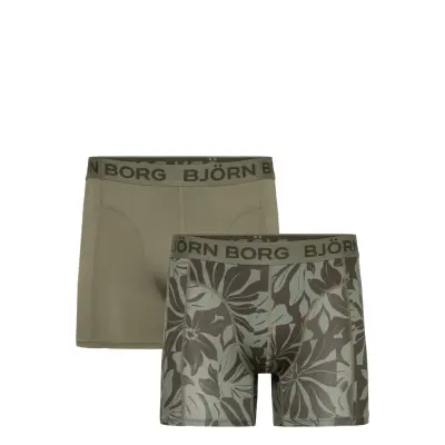 Björn Borg Bamboo Cotton Blend Boxer 2P - Khaki green - XXL