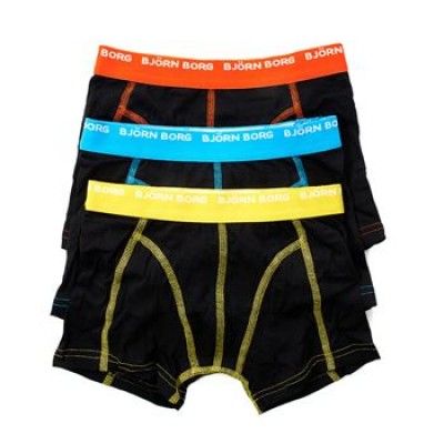 Björn Borg Basic Seasonal Boys Shorts Black 3-pack * Fri Frakt * * Kampanj *
