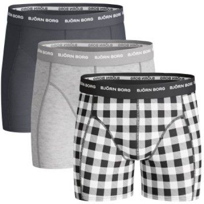 Björn Borg Boy Shorts Basic Check 3-pack * Fri Frakt * * Kampanj *