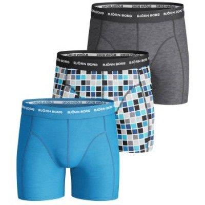 Björn Borg Boys Shorts Basic Check 3-pack * Fri Frakt *