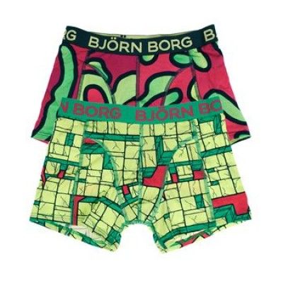 Björn Borg Boys Shorts Glover Green 2-pack * Fri Frakt *