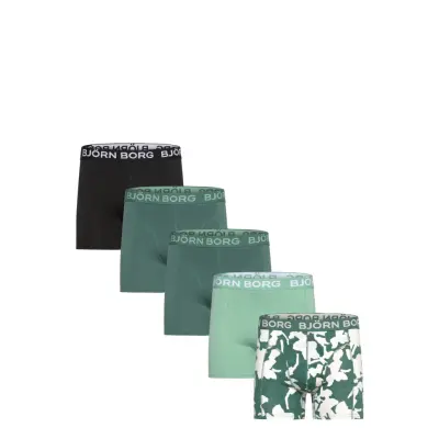 Björn Borg Cotton Stretch Boxer 5P - Green - XXL