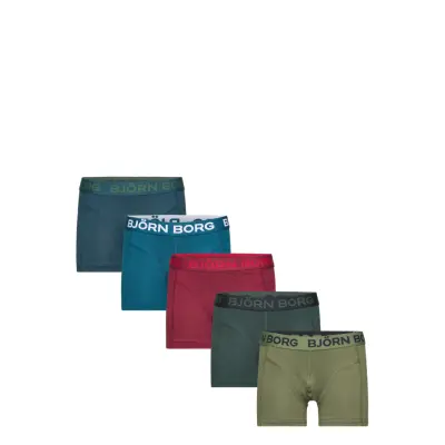 Björn Borg Cotton Stretch Boxer 5P - Multi/patterned - 146-152
