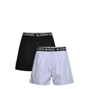 Björn Borg Cotton Stretch Logo Woven Boxer Shorts 2P - Multi/patterned - M