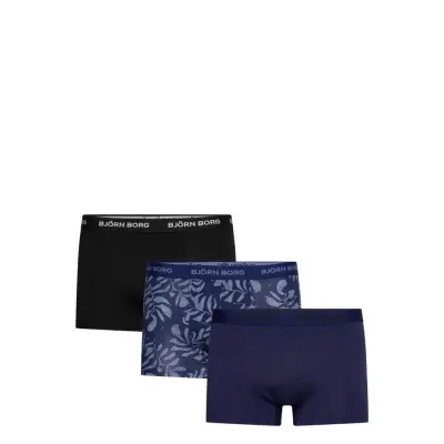 Björn Borg Cotton Stretch Trunk 3P Marinblå