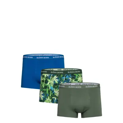 Björn Borg Cotton Stretch Trunk 3P Multi/patterned