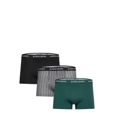 Björn Borg Cotton Stretch Trunk 3P Svart
