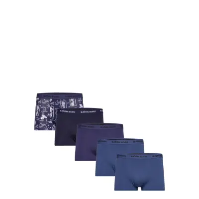 Björn Borg Cotton Stretch Trunk 5P - Blue - S