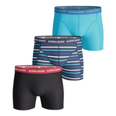 Björn Borg 3-pack Essential Stripe Print Shorts * Fri Frakt * * Kampanj *