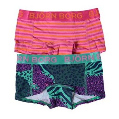 Björn Borg Girls Bush Stripe and Fun Animal 2-pack * Fri Frakt * * Kampanj *