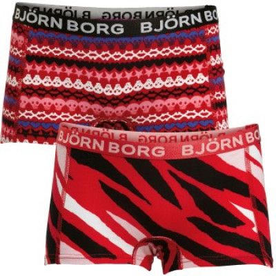 Björn Borg 2-pack Girls Mini Shorts Paradise Pink * Fri Frakt * * Kampanj *