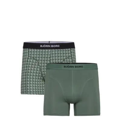 Björn Borg Organic Cotton Stretch Boxer 2P - Green - XXL