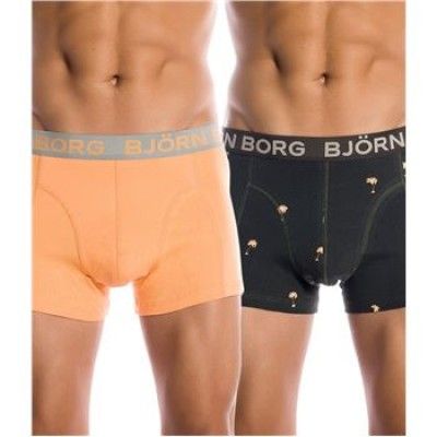 Björn Borg Palm Tree Short Shorts Orange Green 2-pack * Fri Frakt *
