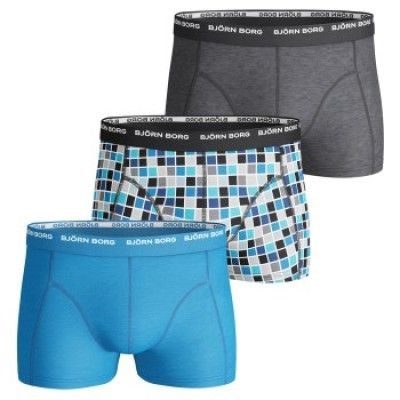 Björn Borg Short Shorts Basic BB Check 3-pack * Fri Frakt *