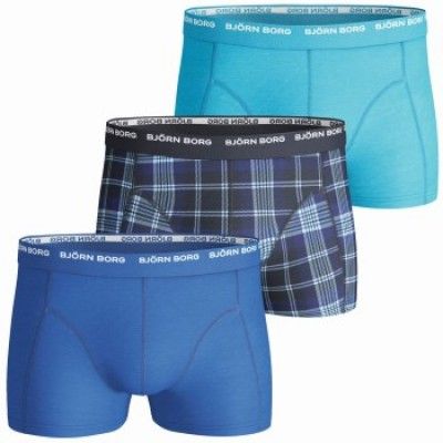 Björn Borg Short Shorts Basic Check 3-pack * Fri Frakt * * Kampanj *