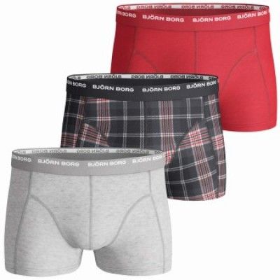 Björn Borg Short Shorts Basic Check Gift Box 3-pack * Fri Frakt * * Kampanj *