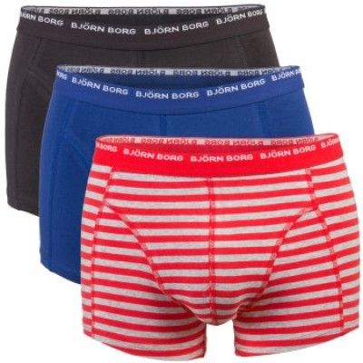 Björn Borg Short Shorts Basic Stripe 3-pack * Fri Frakt *