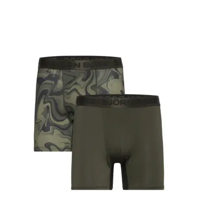 Björn Borg Sports Microfiber Boxer 2P - Khaki green - XL