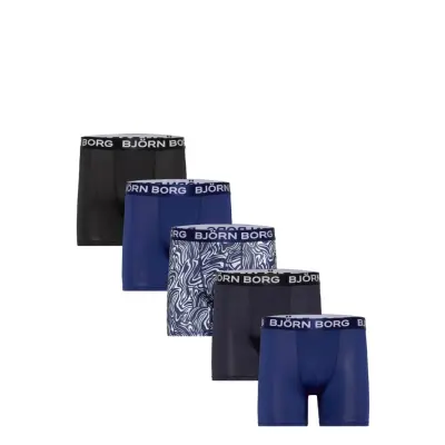 Björn Borg Sports Microfiber Boxer 5P - Blue - L