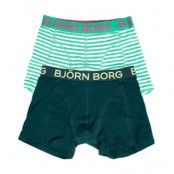 Björn Borg Summer Stripe Shorts Bright Green 2-pack * Fri Frakt * * Kampanj *