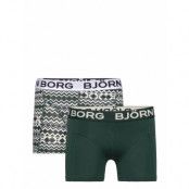 Core Boxer 2P *Villkorat Erbjudande Night & Underwear Underwear Underpants Grön Björn Borg