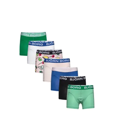Core Boxer 7P Night & Underwear Underwear Underpants Grön Björn Borg