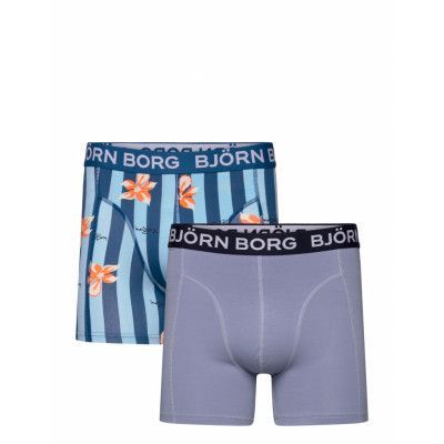 Cotton Stretch Boxer 2P Boxerkalsonger Blå Björn Borg