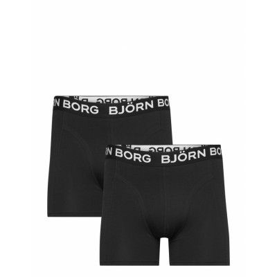 Cotton Stretch Boxer 2P Boxerkalsonger Black Björn Borg