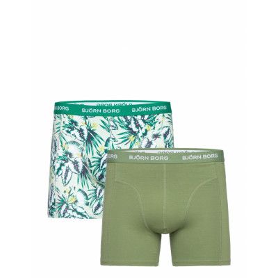 Cotton Stretch Boxer 2P Boxerkalsonger Green Björn Borg