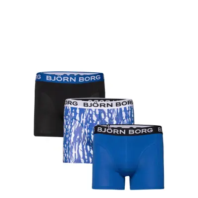 Cotton Stretch Boxer 3P *Villkorat Erbjudande Boxerkalsonger Blå Björn Borg