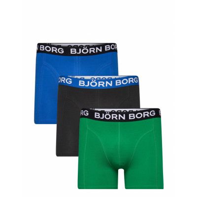 Cotton Stretch Boxer 3P *Villkorat Erbjudande Boxerkalsonger Grön Björn Borg