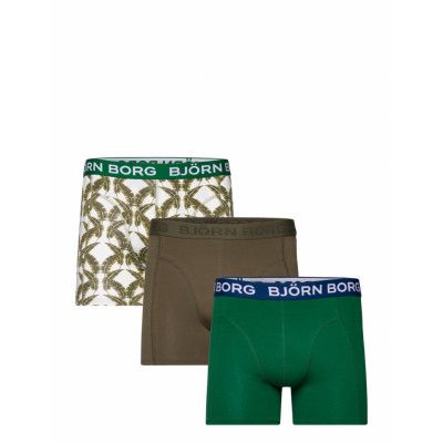 Cotton Stretch Boxer 3P *Villkorat Erbjudande Boxerkalsonger Khakigrön Björn Borg