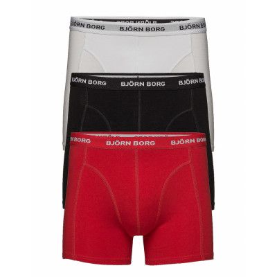 Cotton Stretch Boxer 3P Boxerkalsonger Röd Björn Borg