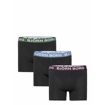 Cotton Stretch Boxer 3P Boxerkalsonger Svart Björn Borg
