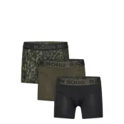 Björn Borg Cotton Stretch Boxer 3P Khaki Green