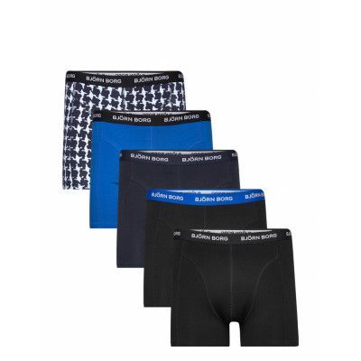 Cotton Stretch Boxer 5P Boxerkalsonger Blå Björn Borg