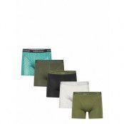 Cotton Stretch Boxer 5P Boxerkalsonger Khaki Green Björn Borg