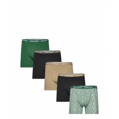 Cotton Stretch Boxer 5P Boxerkalsonger Khaki Green Björn Borg