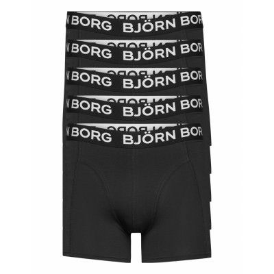 Cotton Stretch Boxer 5P Boxerkalsonger Svart Björn Borg