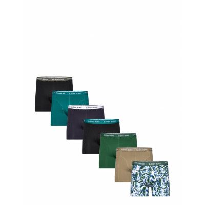 Cotton Stretch Boxer 7P Boxerkalsonger Khaki Green Björn Borg