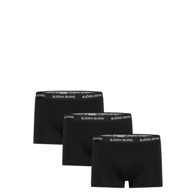Björn Borg Cotton Stretch Trunk 3P Svart