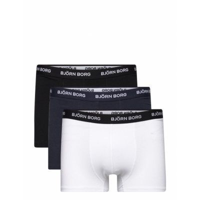 Cotton Stretch Trunk 3P Boxerkalsonger Black Björn Borg