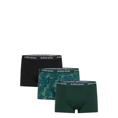 Björn Borg Cotton Stretch Trunk 3P Grön