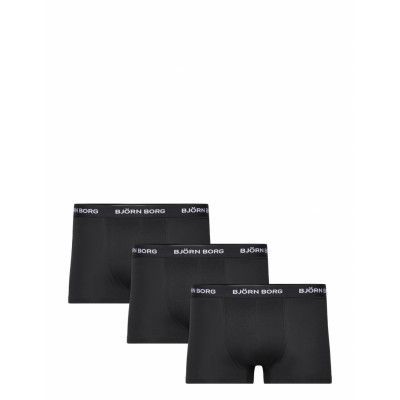Cotton Stretch Trunk 3P Boxerkalsonger Svart Björn Borg