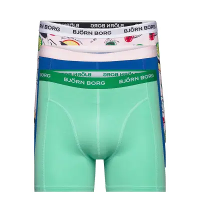 Essential Boxer 3P Boxerkalsonger Grön Björn Borg