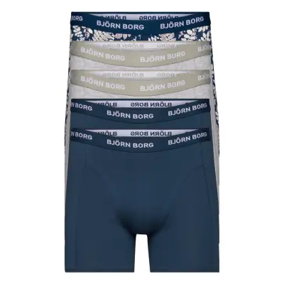 Essential Boxer 5P Boxerkalsonger Blå Björn Borg